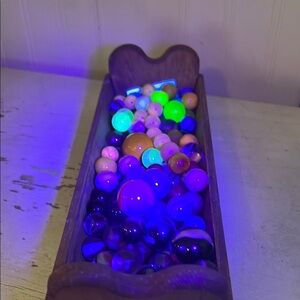 Lot vintage uranium swirl shooter Colorful Glow marbles